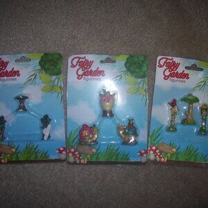 Fairy Garden Miniatures Figures Flower Pot  Miniature Gardens Furniture 3 Pack